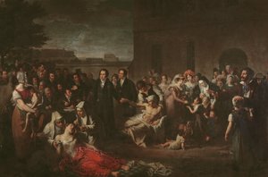 Jean-Louis Alibert behandler tyfuspatienter på Hopital Saint-Louis af French School